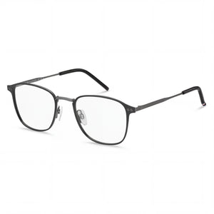 Tommy Hilfiger TH 2028 Black Square Eyeglasses Unisex, Alloy Steel frame