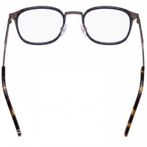 Tommy Hilfiger Th 2028 Rectangle Eyeglasses Unisex — side view, Matte Blue Alloy Steel temples