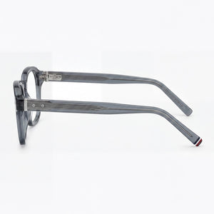 Tommy Hilfiger Th 2033 Rectangle Eyeglasses Men — side view, Gray ECO ACETATE temples