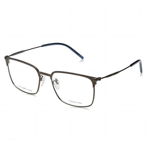 Tommy Hilfiger TH 2062/G Black Rectangle Eyeglasses Unisex, Stainless Steel frame