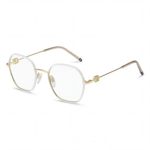 Tommy Hilfiger TH 2153 Gold Ivory Round Eyeglasses for Women, Metal frame