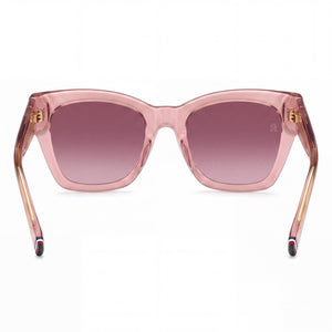 Tommy Hilfiger Th 2156/S Cat Eye Sunglasses Women — side view, Non-Polarized Pink Doubleshade lens