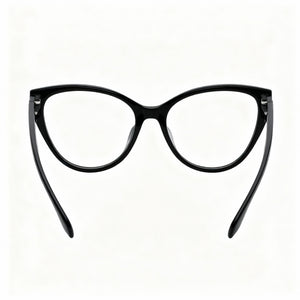 Tous Butterfly Cat Eye Eyeglasses Women — side view, Black Cellulose Propionate temples