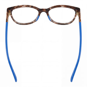 Tous Classic Cat Eye Eyeglasses Women — side view, Brown Acetate temples