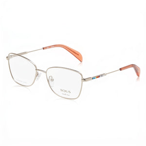 Tous VTO433L Gold Rectangle Eyeglasses for Women, Metal frame