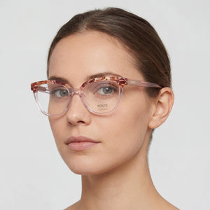Tous VTOB93V Square Eyeglasses for Women — interior view, Plastic demo lenses
