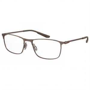 Under Armour 104912 Grey Brown Rectangle Eyeglasses for Women, Stainless Steel frame