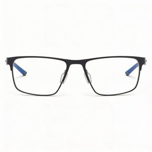 Under Armour Rectangle Eyeglasses Men — side view, Black temples