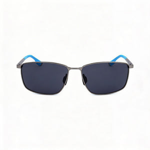 Under Armour Rectangle Sunglasses for Men — front view, Stainless Steel frame