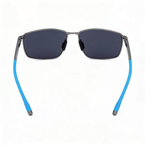 Under Armour Rectangle Sunglasses Men — side view, Non-Polarized Grey lens