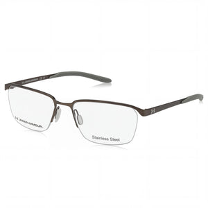 Under Armour Brown Rectangle Eyeglasses for Men, Alloy Steel frame