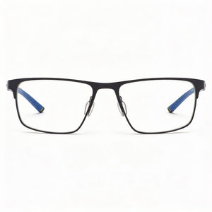 Under Armour Casual Rectangle Eyeglasses for Men — front view, Alloy Steel