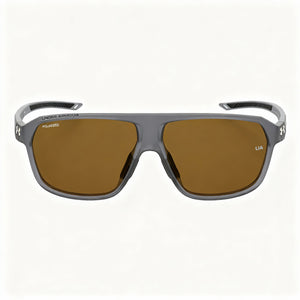 Under Armour DOMINATE/F Shield Sunglasses Unisex — front view, Polyamide Inj frame