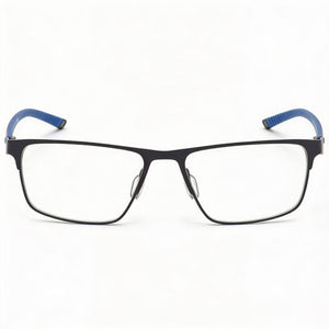 Under Armour Rectangle Eyeglasses for Men — front view, Alloy Steel