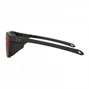 Under Armour Outdoor Rectangle Sunglasses Unisex — side view, Red lens