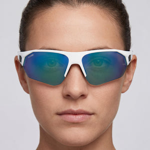 Under Armour Playmaker Shield Sunglasses Unisex — side view, Non-Polarized Green lens