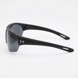 Under Armour Ua 0001/G/S Shield Sunglasses Unisex — side view, Non-Polarized Black lens