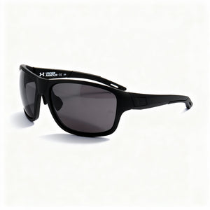 Under Armour UA 0004/S Black Rectangle Sunglasses Unisex, Matte Black Mirror Lens — hero view