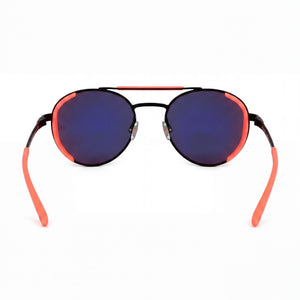 Under Armour UA 0008/G/S Aviator Sunglasses Unisex — side view, Non-Polarized Black Orange Flash lens