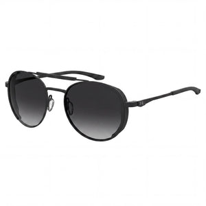 Under Armour Ua 0008/G/S Black Rectangle Sunglasses Unisex, Matt Black lens