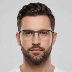 Under Armour Ua 5002/G Rectangle Eyeglasses Men — side view, Black Metal temples