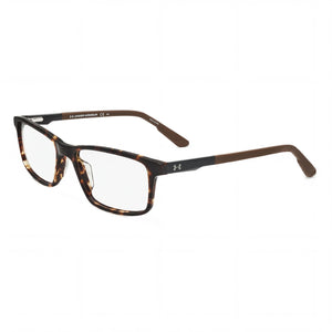 Under Armour UA 5009 Havana Rectangle Eyeglasses for Men, Plastic frame