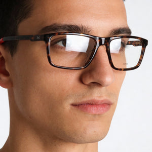 Under Armour UA 5019 Rectangle Eyeglasses for Men — interior view, Plastic demo lenses