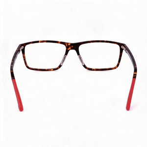 Under Armour Ua 5019 Rectangle Eyeglasses Men — side view, Havana Plastic temples