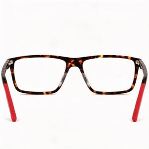 Under Armour UA 5019 Rectangle Eyeglasses Men — side view, Havana Acetate temples