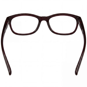 Under Armour Ua 5025 Rectangle Eyeglasses Women — side view, Crystal Red Polyamide temples