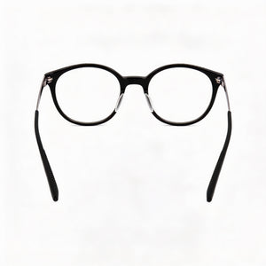 Under Armour UA 5027 Round Eyeglasses Unisex — side view, Black Acetate temples