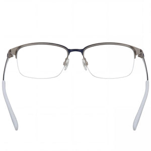 Under Armour UA 5047/G Rectangle Eyeglasses Unisex — side view, Blue Alloy Steel temples