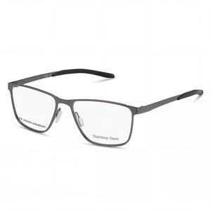 Under Armour UA 5052/G Black Rectangle Eyeglasses for Men, Stainless Steel frame