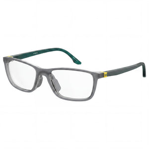 Under Armour UA 5070/G Grey Teal Rectangle Eyeglasses for Men, Eco-friendly polyamide frame