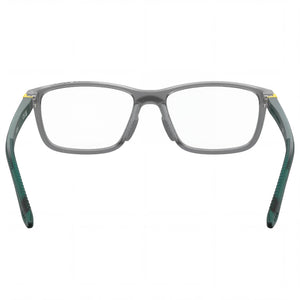 Under Armour UA 5070/G Rectangle Eyeglasses Men — side view, Grey Teal Eco-friendly polyamide temples
