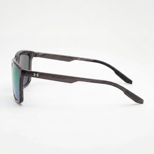 Under Armour UA LOUDON Rectangle Sunglasses Women — side view, Non-Polarized Crystal Grey lens