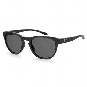 Under Armour Versatile Black Rectangle Sunglasses for Women, Black Ruthenium lens