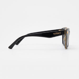 Versace 0VE2272 Rectangle Sunglasses Unisex — side view, Non-Polarized Dark Grey lens