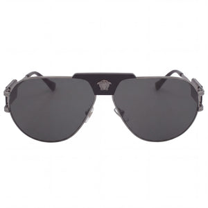 Versace 100187 Aviator Sunglasses Unisex — front view, Metal frame