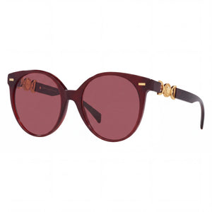 Versace 541069 Red Opal Oval Sunglasses for Women, Pink lens
