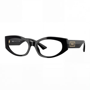Versace Black Oval Eyeglasses for Women