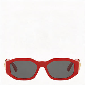 Versace Geometric Rectangle Sunglasses Unisex — front view, Propionate frame