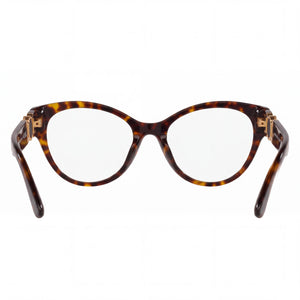Versace Ve 3313f Cat Eye Eyeglasses Men — side view, Havana Acetate temples