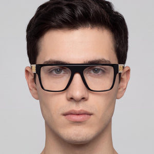 Versace Ve 3326u Black Gold Eyeglasses Unisex — lifestyle wear, office and screen work daily