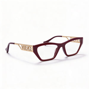 Versace Ve 3327u Cat Eye Eyeglasses for Women — front view, Aluminium