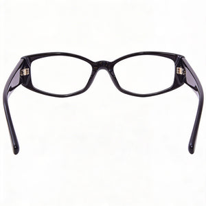 Versace Ve 3343 Rectangle Eyeglasses Women — side view, Black Acetate temples