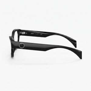 Versace Ve 3361u Rectangle Eyeglasses Women — side view, Black Acetate temples