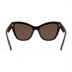 Versace VE 4417U 535973 Cat Eye Sunglasses Women — side view, Non-Polarized Brown lens