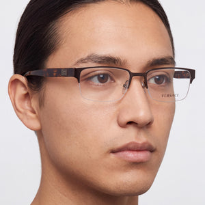 Versace VE1184 Rectangle Eyeglasses for Unisex — interior view, Customisable demo lenses