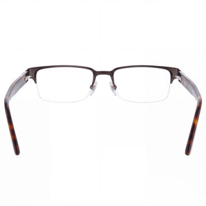 Versace VE1184 Rectangle Eyeglasses Unisex — side view, Brushed Brown Metal temples